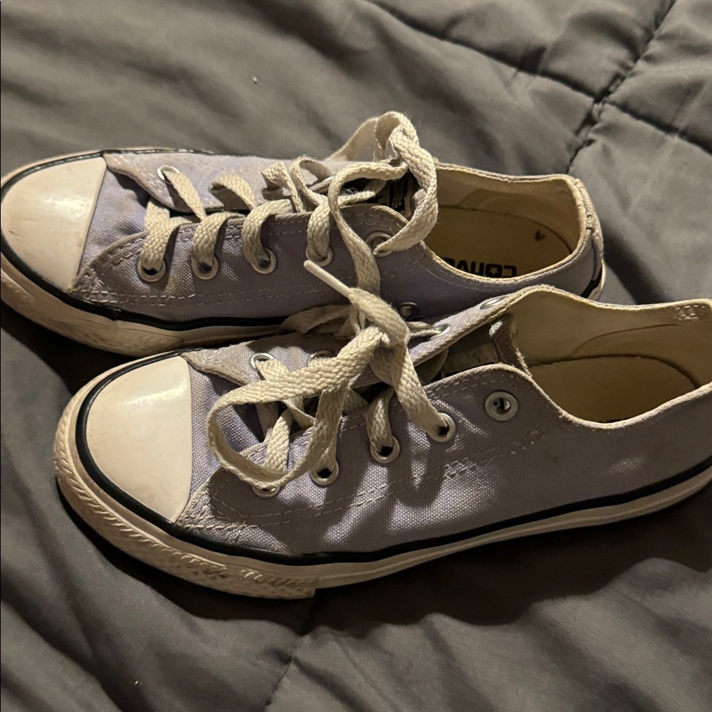Lavender Converse light purple All-Stars size 1 kids chucks - Picture 3 of 5